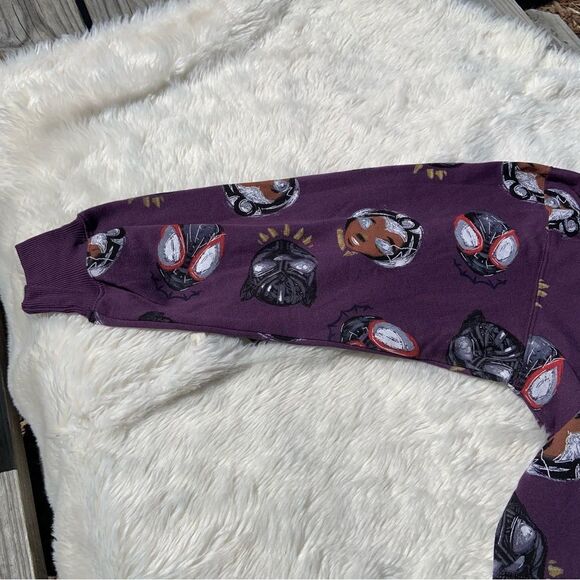 Sz Large Sold Out Purple Marvel Black Panther Cropped Crewneck Sweatshirt Top - Picture 6 of 8